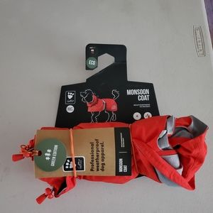 Hurrta eco rosehips red monsoon dog jacket 16 inch